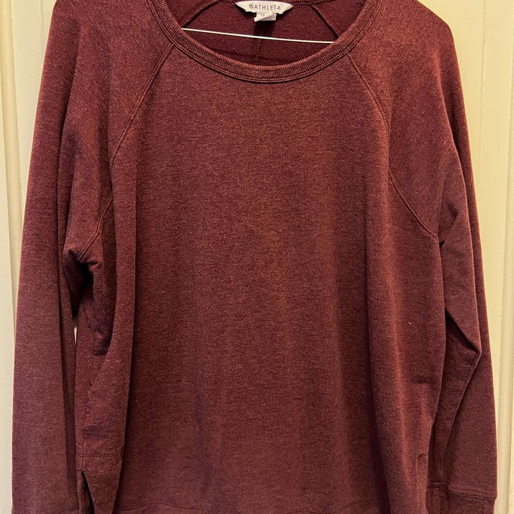 Athleta Women's Maroon Crew Neck Sweater